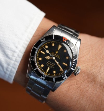 Rolex Submariner Big Crown James Bond Four Line Submariner Reference 6538 Unpolished