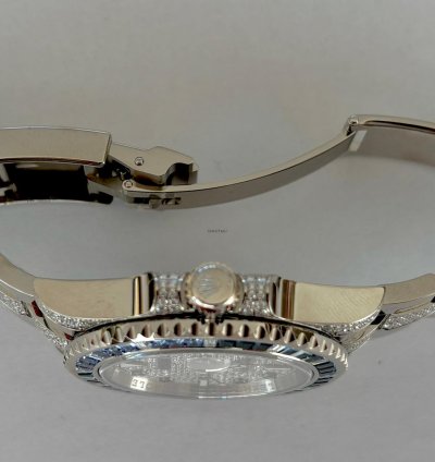 Rolex Submariner Date Exklusiv 18k Wei Gold Mit Diamanten full Set