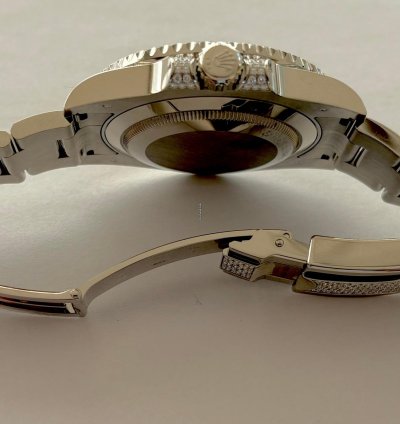 Rolex Submariner Date Exklusiv 18k Wei Gold Mit Diamanten full Set