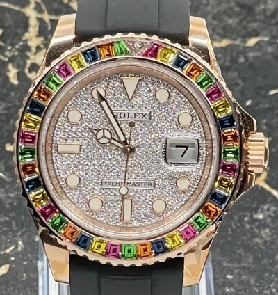 Rolex Yacht-master 40 116695sats - Rainbow - Factory Set - Pave Dial - New