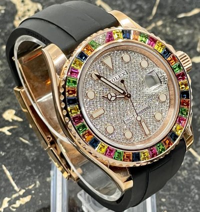 Rolex Yacht-master 40 116695sats - Rainbow - Factory Set - Pave Dial - New