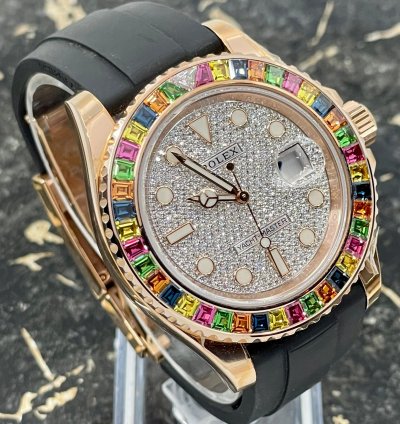 Rolex Yacht-master 40 116695sats - Rainbow - Factory Set - Pave Dial - New