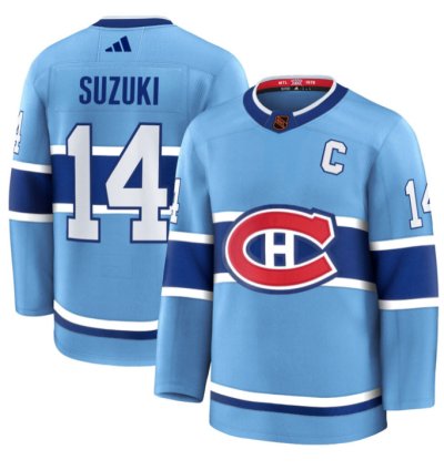 Nick Suzuki Jersey 14 Montreal Canadiens Timeless Premium Stitched Reverse Retro