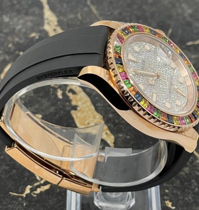 Rolex Yacht-master 40 116695sats - Rainbow - Factory Set - Pave Dial - New