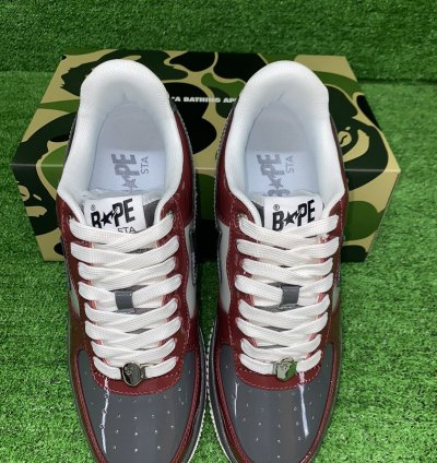 Bape Sta 2 Maroon Gray Size 9 5
