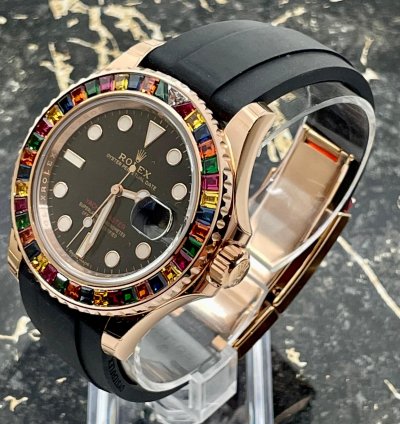 Rolex Yacht-master 40 116695sats - Rainbow - Factory Set - Rose - New