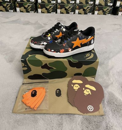 Bape Sta 3 Black Splatter Size 9 5