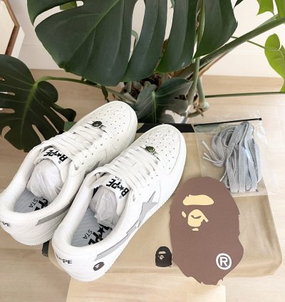 Bape Sta 3 Line White Camo Size 8