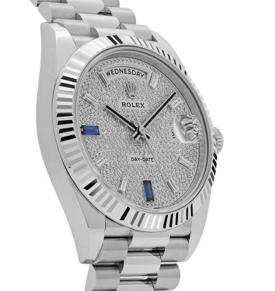 Rolex Day-date 228236 Platinum Pav Diamond Dial 2023