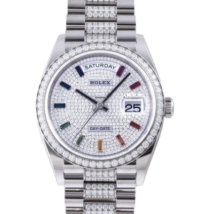 Rolex Day-date 228563tbr Automatic White Gold New