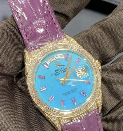 Rolex Day-date 36 128458tbr 2024 Neu Full Set