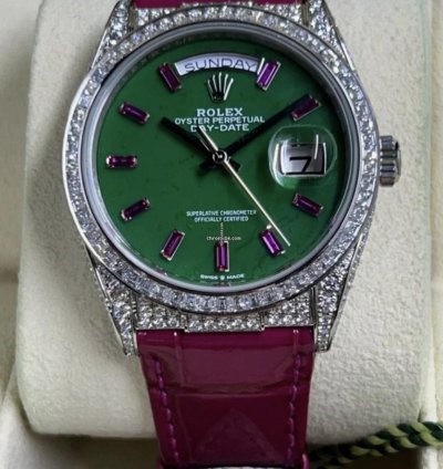 Rolex Day-date 36 128459tbr Polar Jade 2024 Neu Full Set