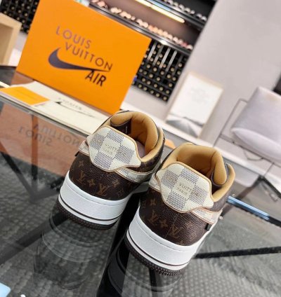 Louis Vuitton Nike Air Force 1 Low Monogram Brown Damier Azur