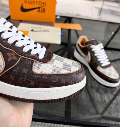 Louis Vuitton Nike Air Force 1 Low Monogram Brown Damier Azur