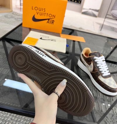 Louis Vuitton Nike Air Force 1 Low Monogram Brown Damier Azur