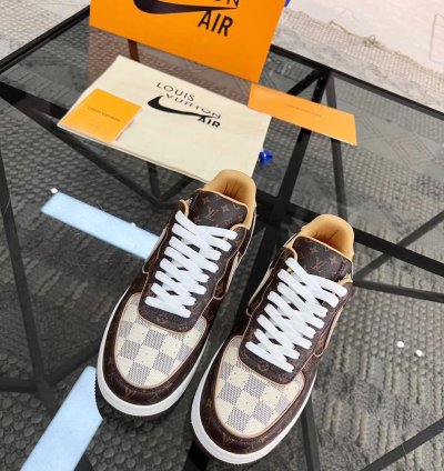 Louis Vuitton Nike Air Force 1 Low Monogram Brown Damier Azur