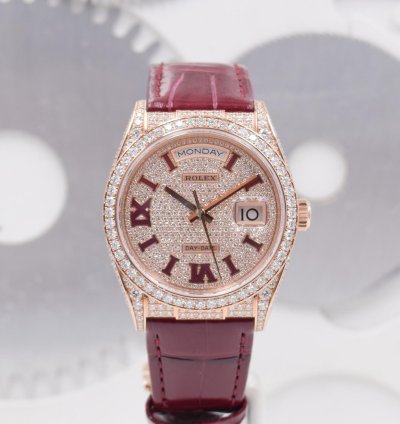 Rolex Day-date 36 Full Paved Diamonds Boite Papiers 2022