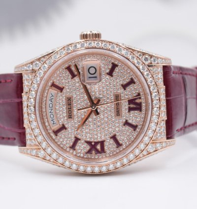 Rolex Day-date 36 Full Paved Diamonds Boite Papiers 2022