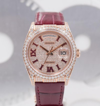 Rolex Day-date 36 Full Paved Diamonds Boite Papiers 2022