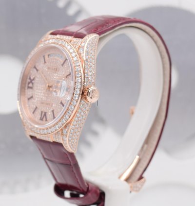 Rolex Day-date 36 Full Paved Diamonds Boite Papiers 2022