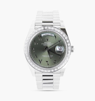 Rolex Day-date 40 228396tbr 40mm 2021 Green Arabic Dial