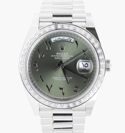 Rolex Day-date 40 228396tbr 40mm 2021 Green Arabic Dial