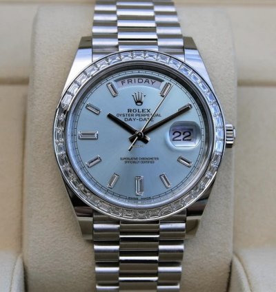 Rolex Day-date 40 228396tbr Ice Blau Diamant 2023 Neu Full Set