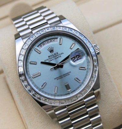Rolex Day-date 40 228396tbr Ice Blau Diamant 2023 Neu Full Set