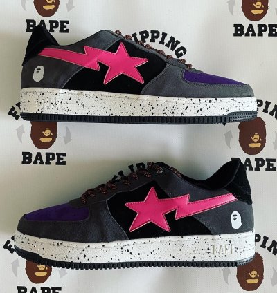Bape Sta Black Pink Suede