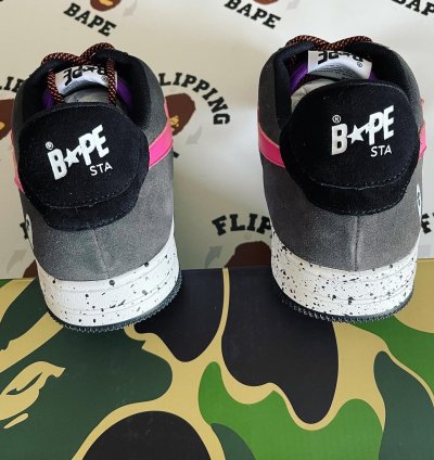 Bape Sta Black Pink Suede