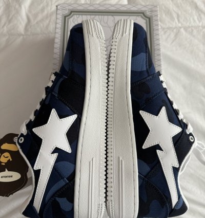 Bape Sta Canvas Navy Camo Size 9 5