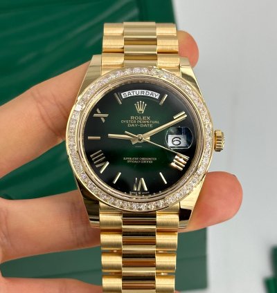 Rolex Day-date 40 228398tbr Green Roman Ombre