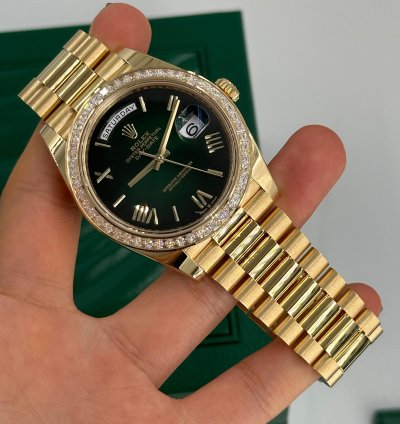 Rolex Day-date 40 228398tbr Green Roman Ombre