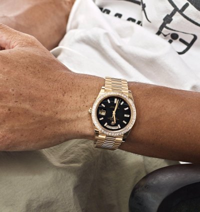 Rolex Day-date 40 228398tbr Yellow Gold Onyx Baguette Diamond Dial Baguette Bezel 2023