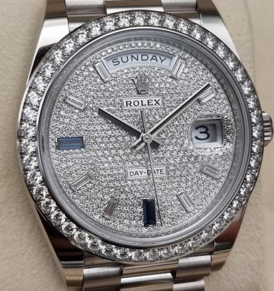 Rolex Day-date 40 40mm 228349rbr-0036 White Gold - Diamond-paved Dial New 7-2023 With Vat 21