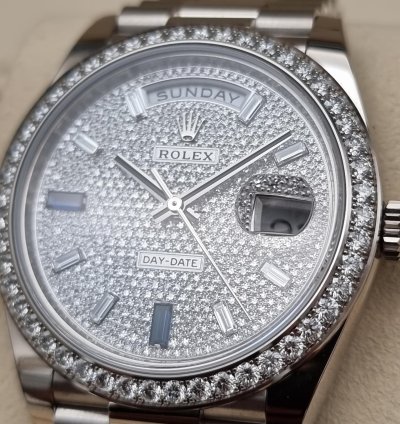 Rolex Day-date 40 40mm 228349rbr-0036 White Gold - Diamond-paved Dial New 7-2023 With Vat 21