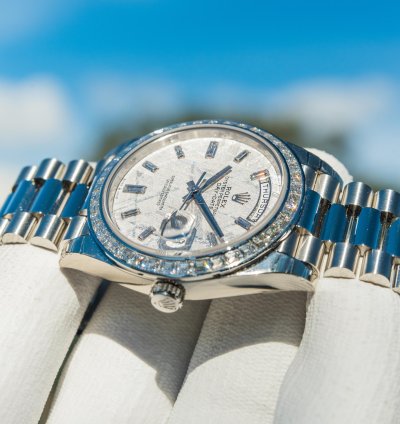 Rolex Day-date 40 Meteorite Diamond Set Dial - Diamond Baguette