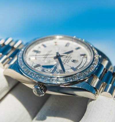 Rolex Day-date 40 Meteorite Diamond Set Dial - Diamond Baguette