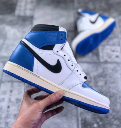 Fragment Design X Travis Scott X Jordan 1 High Blue