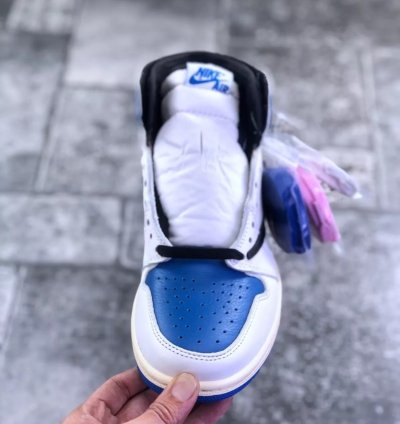 Fragment Design X Travis Scott X Jordan 1 High Blue