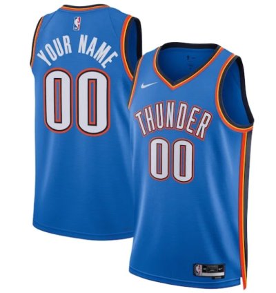 Oklahoma City Thunder Nike Unisex Swingman Custom Jersey Blue - Icon Edition