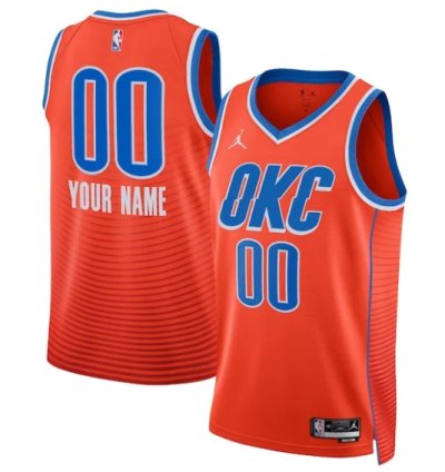 Oklahoma City Thunder Jordan Brand Unisex 202223 Swingman Custom Jersey - Statement Edition - Orange