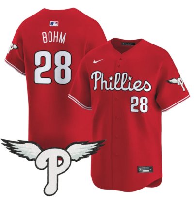 Alec Bohm Jersey 28 Philadelphia Phillies 2025 Vapor Premier Limited Stitched Red