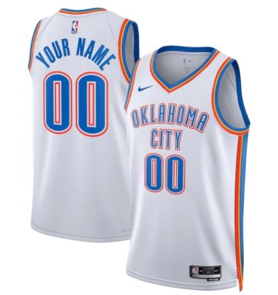 Oklahoma City Thunder Nike Unisex Swingman Custom Jersey White - Association Edition