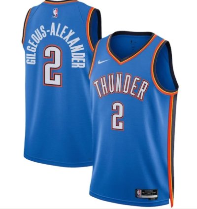 Shai Gilgeous-alexander Oklahoma City Thunder Nike Unisex Swingman Jersey - Icon Edition - Blue