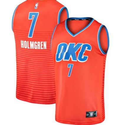 Chet Holmgren Oklahoma City Thunder Fast Break Player Jersey - Statement Edition - Orange