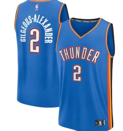 Shai Gilgeous-alexander Oklahoma City Thunder Fast Break Player Jersey - Icon Edition - Blue