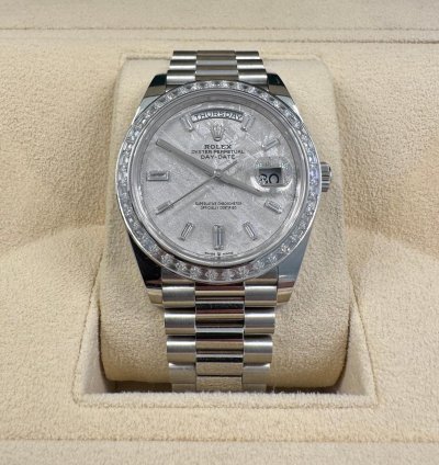 Rolex Day-date 40 Mint 2022 Day-date 40 White Tag Full Set Meteorite Tbr
