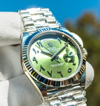Rolex Day-date 40 Olive Green Dial - Arabic Numerals