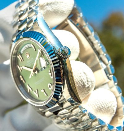 Rolex Day-date 40 Olive Green Dial - Arabic Numerals